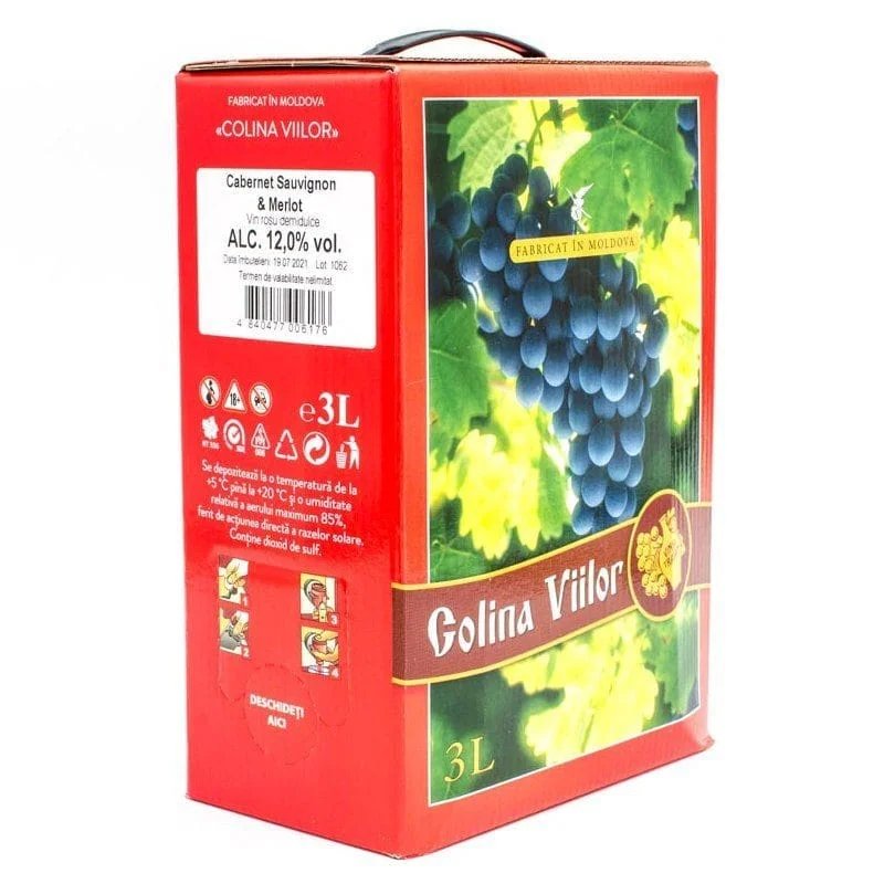 Bag in Box – Vinia Traian – Cabernet Sauvignon & Merlot Demidulce – 3L