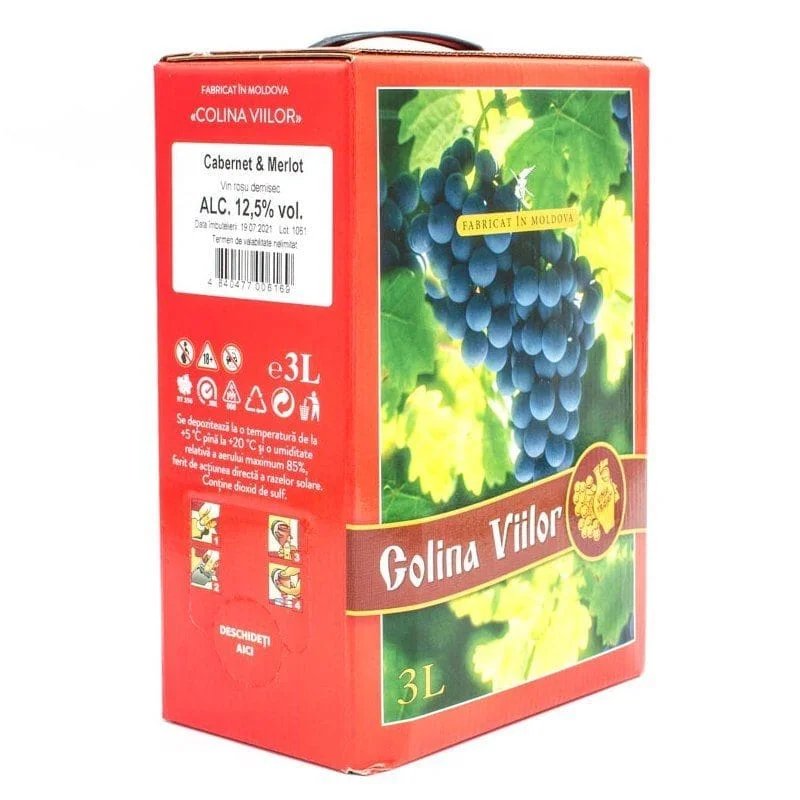 Bag in Box – Vinia Traian – Cabernet Sauvignon & Merlot Demisec – 3L